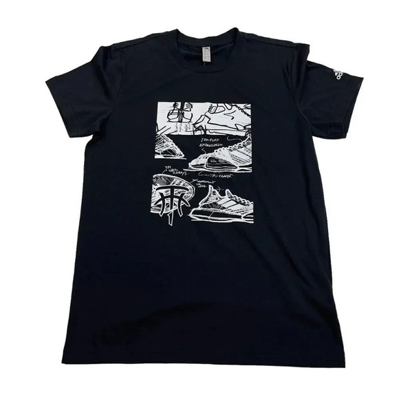 Adidas Black White TMAC Millennium T-shirt Size S - Picture 1 of 8